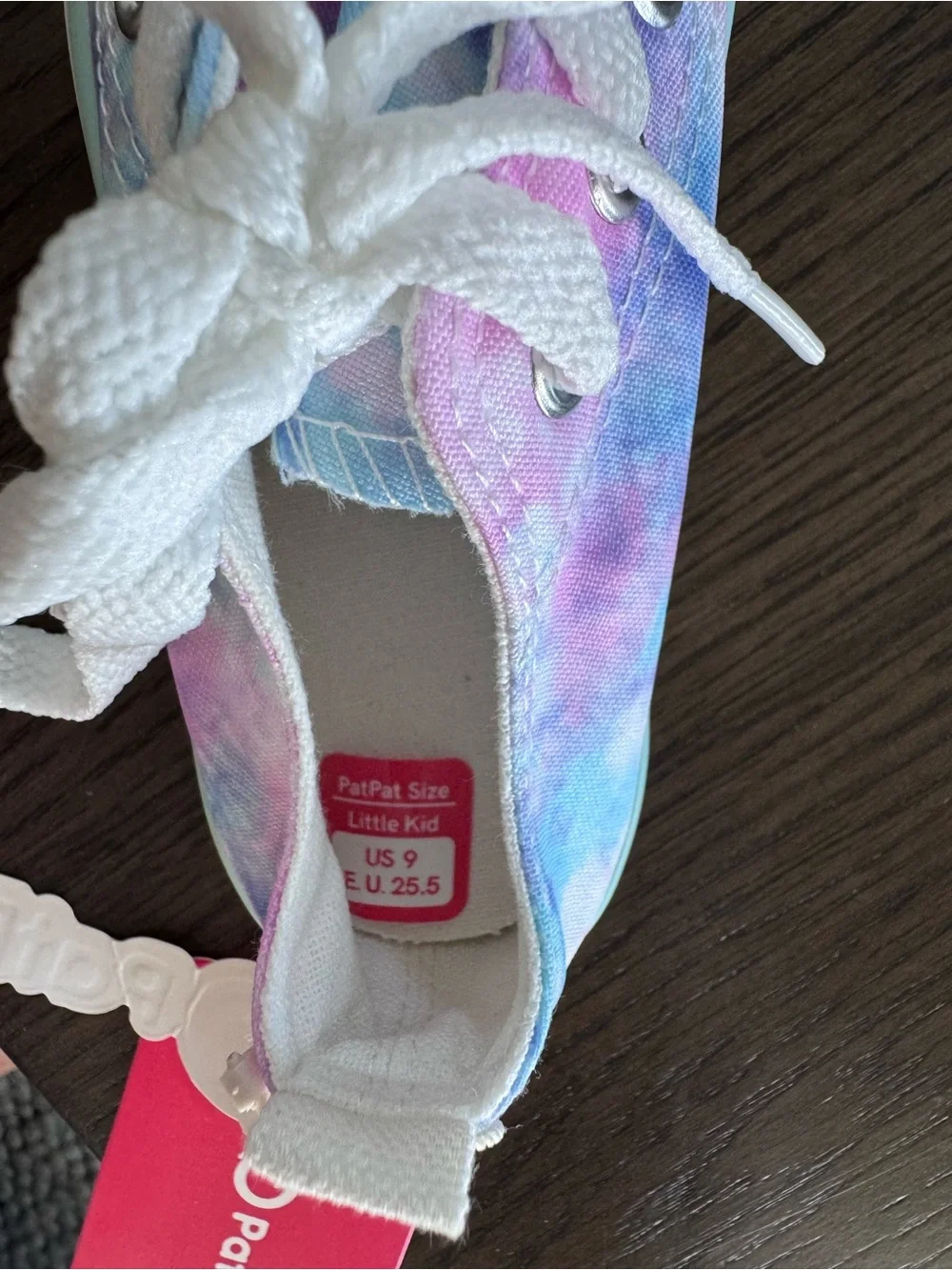 PatPat Kids Tie-Dye Canvas Sneakers - Pastel Pink, Blue & Purple - Little Kid 9